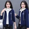 Women's Winter Hooded Warm Top Lined Thickened Warm Hoodie Zipper Warm Cardigan