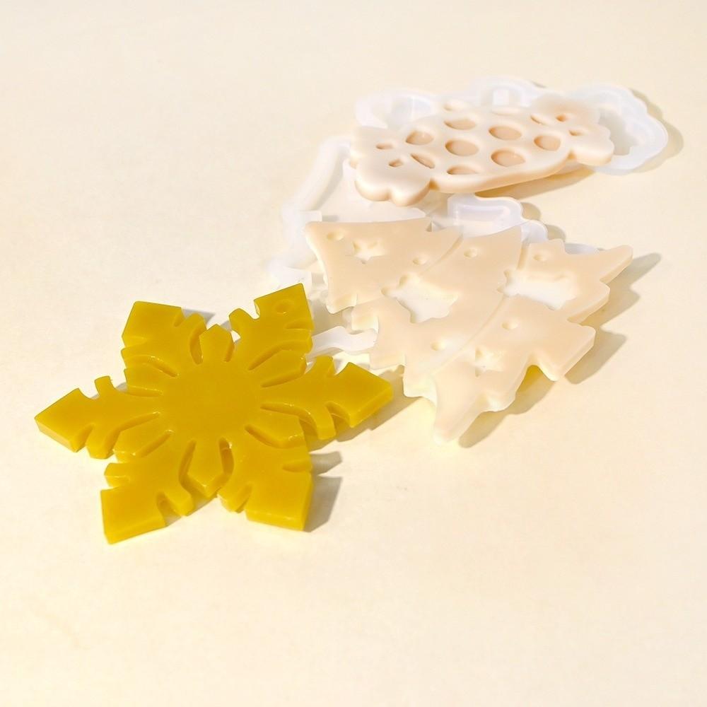 With Hole Christmas Resin Mold 12 Styles Elk Shape Silicone Molds Snowflake Bell Shape DIY Jewelry Making Christmas Craft