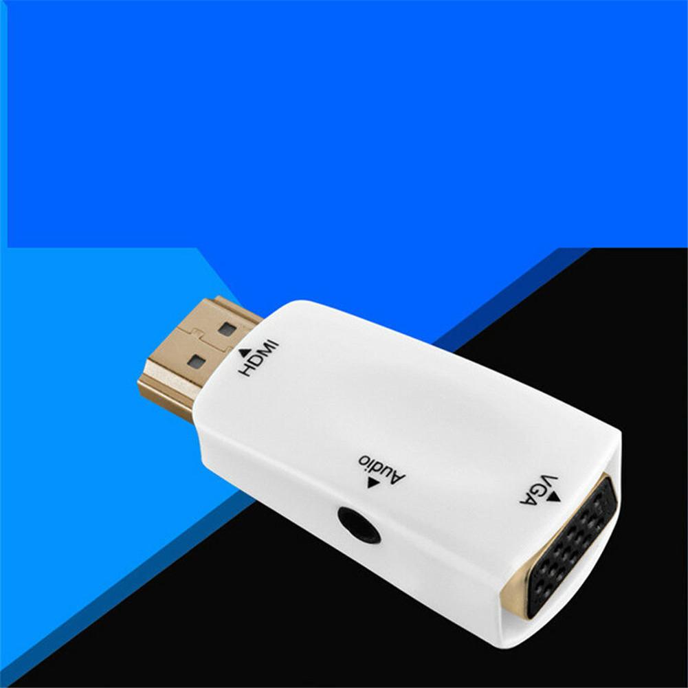 For  Male to VGA 15 Pin Female Adapter Audio Cable Converter FHD 1080P 720P 480P For PC Laptop TV Box Projector