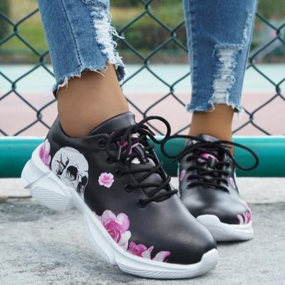 Европейская и американская женская обувь на Хэллоуин 2024 года, осень и зима, новая простая и удобная спортивная женская обувь больших размеров