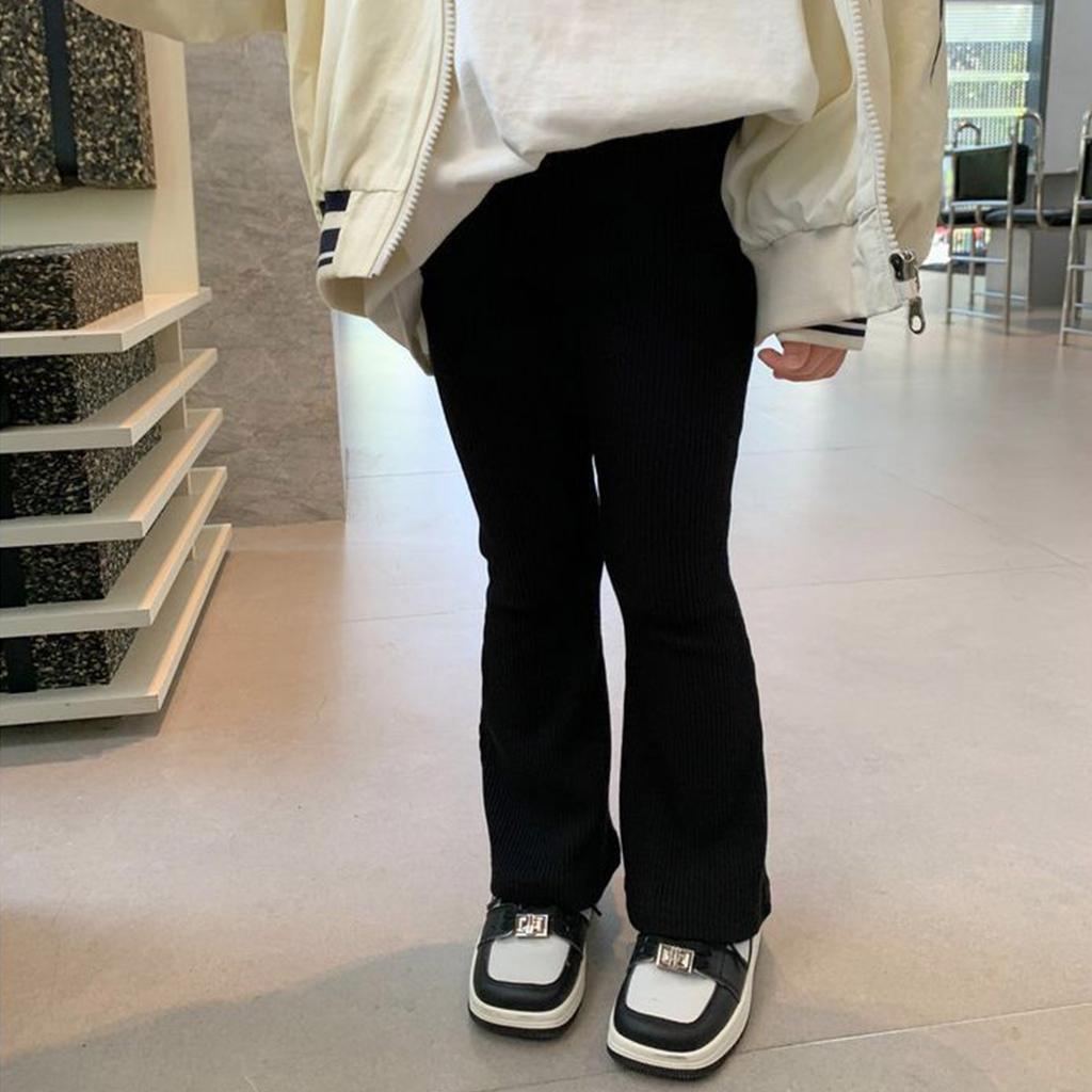 Леггинсы-клеш для девочек, хлопковые брюки-клеш для девочек, брюки-клеш с высокой талией, облегающие леггинсы для йоги для детей