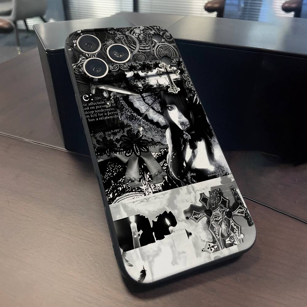 Emo Idk Dark Phone Case For iPhone 15,16,17,13,14,11,12,Pro,Max,Plus,E,Air,Mini Protect Shell