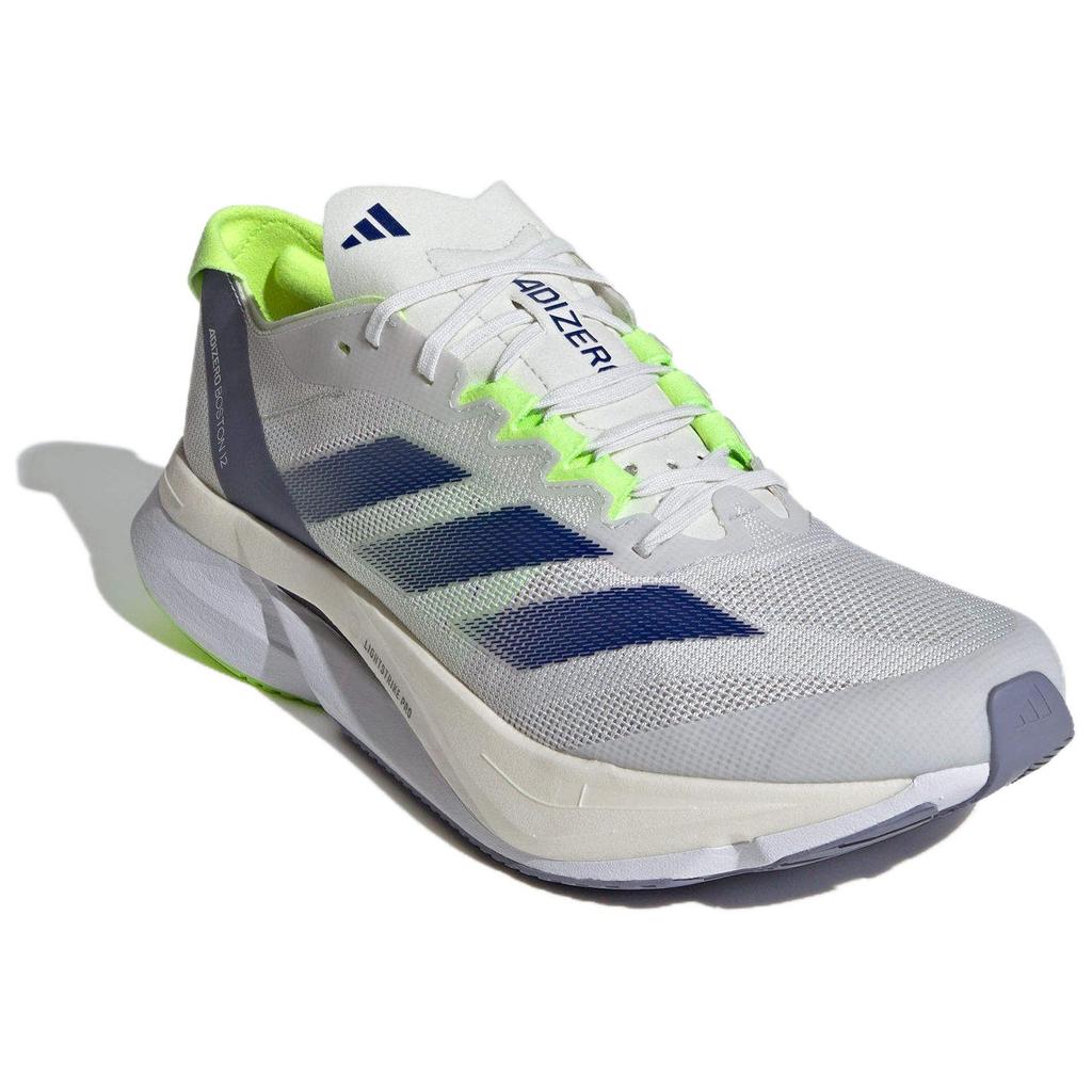Adidas Adizero Boston 12 White Royal Lucid Lemon Мужские кроссовки Crystal-White Royal-Blue IE8493