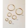 [925 Silver] Basic Hoop Ring Earring (3Color) E 189