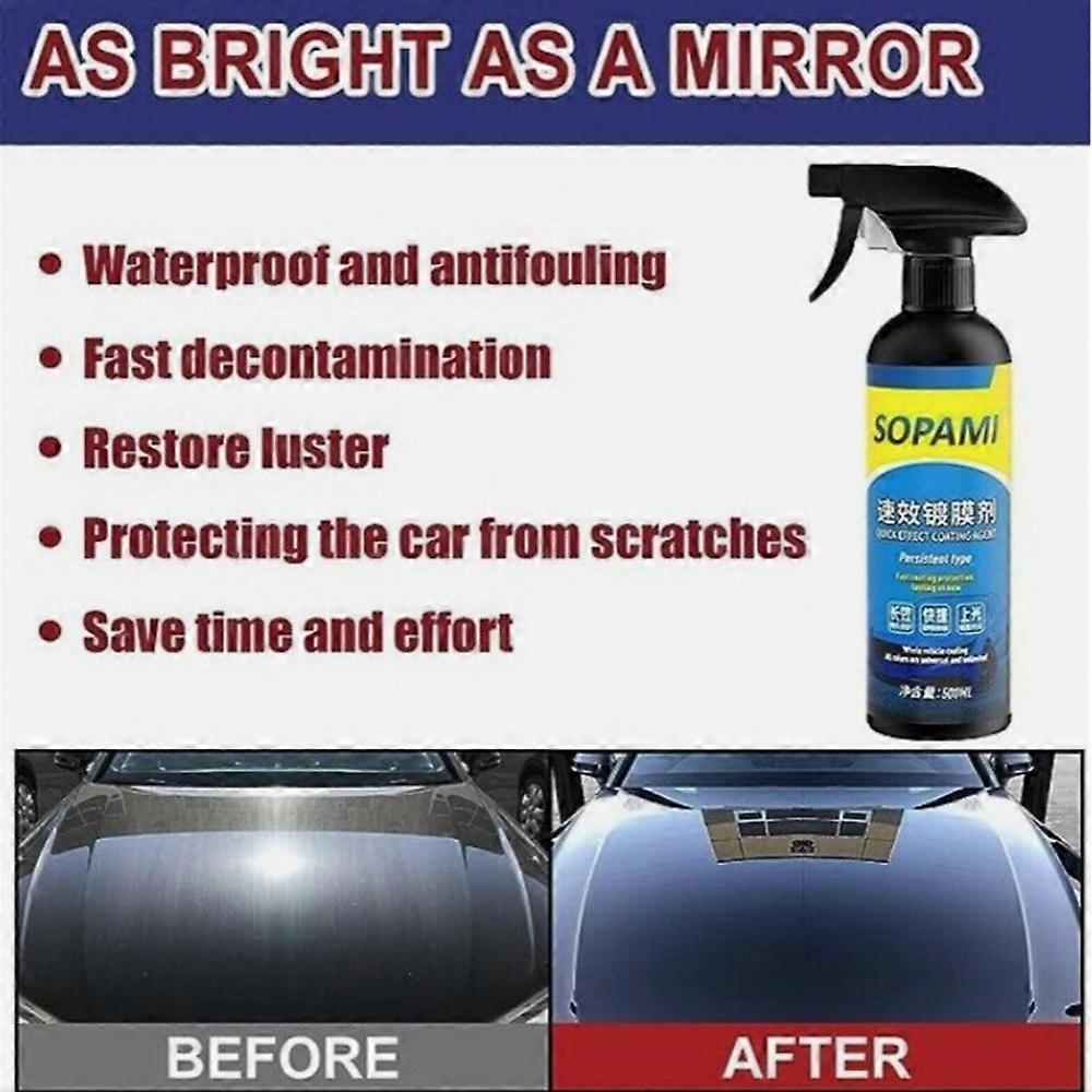 1-3set Sopami Car Coating Spray,3 in 1 Multi-functional Quick Effect Coating Agent