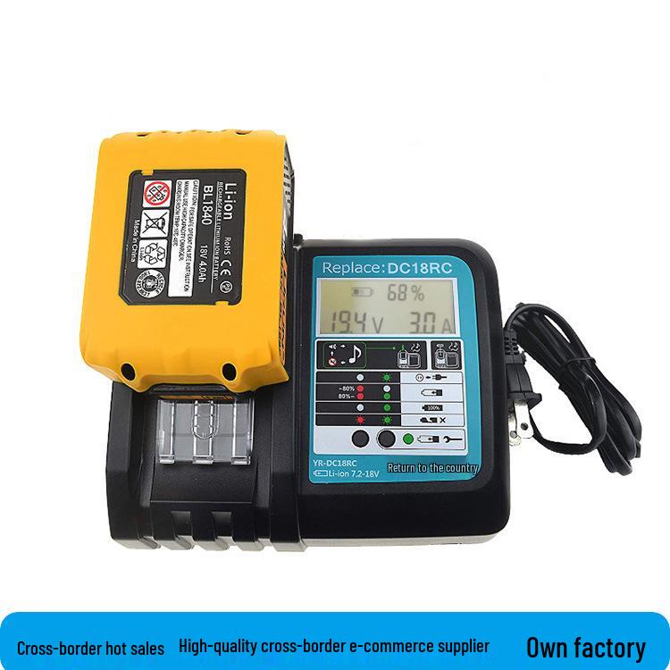 Быстрое зарядное устройство Makita DC18RC 18 В, замена, с ЖК-дисплеем, без USB-порта