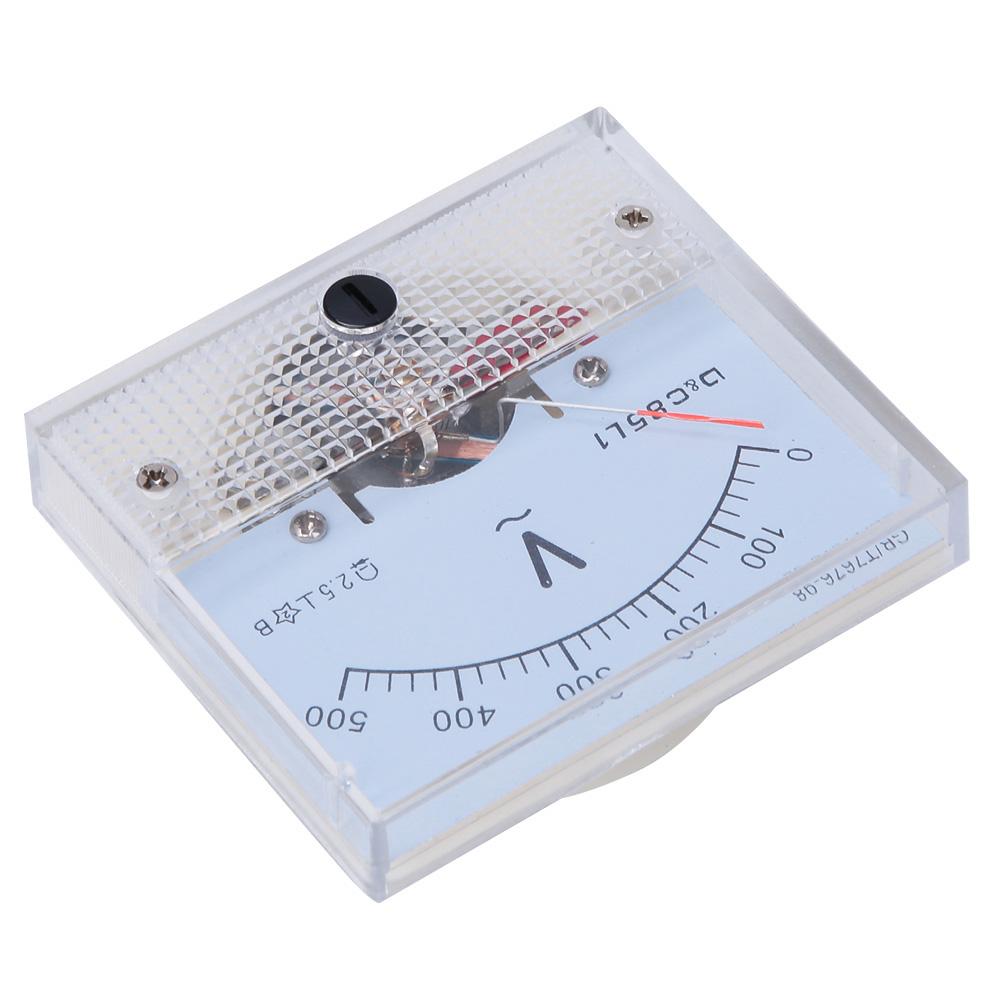 AC Pointer Voltmeter 0 500V Scale Range Voltage Test Meter Detector Panel Meters