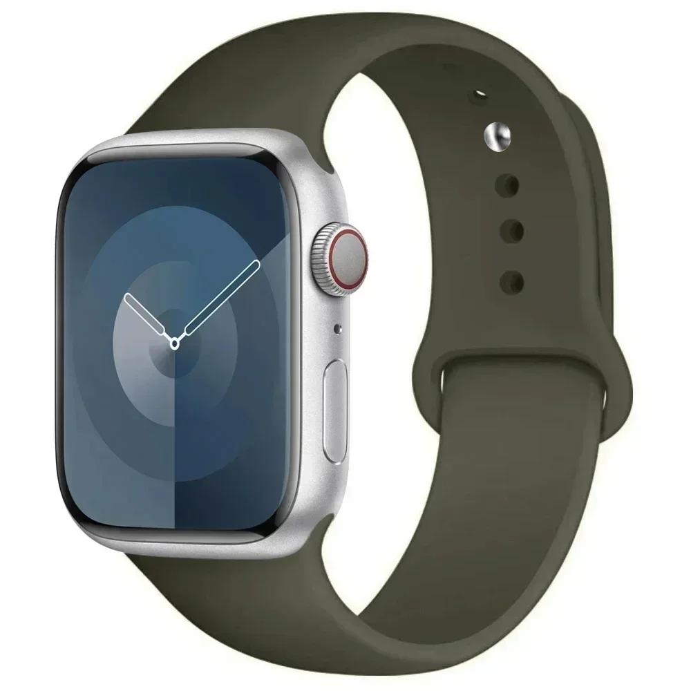 Silicone Band For Apple Watch straps 45mm 44mm 40mm 41mm 42mm-46mm sport bracelet iwatch series 8 7 6 5 4 3 SE 9 10 Ultra 2 49mm