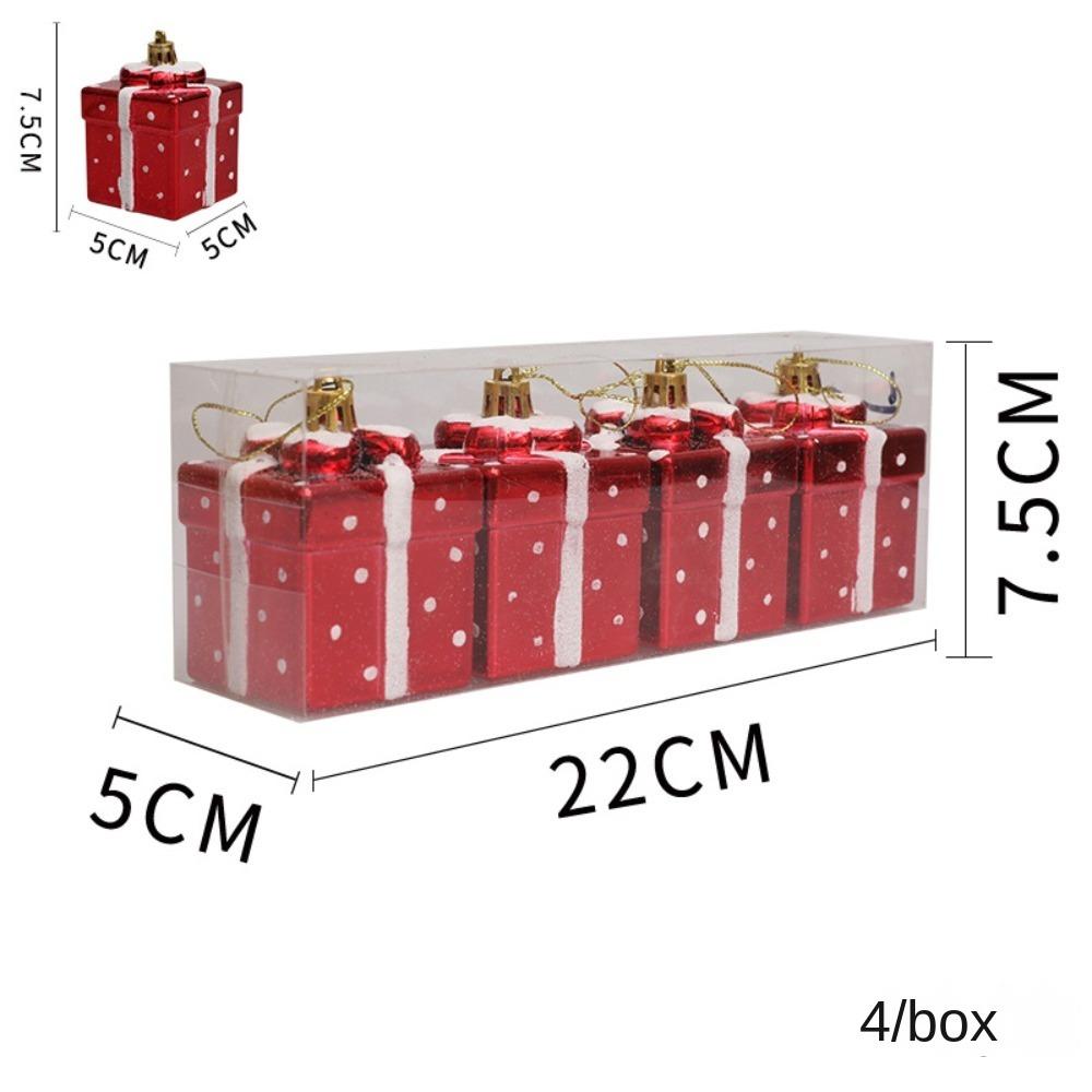 DIY Crafts окрашенный рождественский подарок пластик 4/5 см елочное украшение подвеска подвесное украшение рождественские подарки коробки подвеска