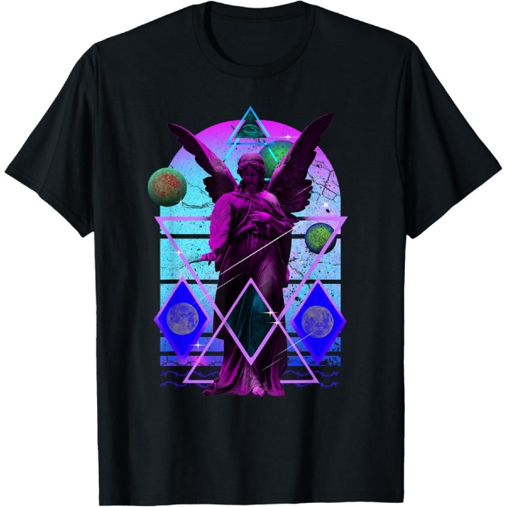 Vaporwave Ангел Скульптура Статуя Глаз Иллюминатов Эстетика Футболка
