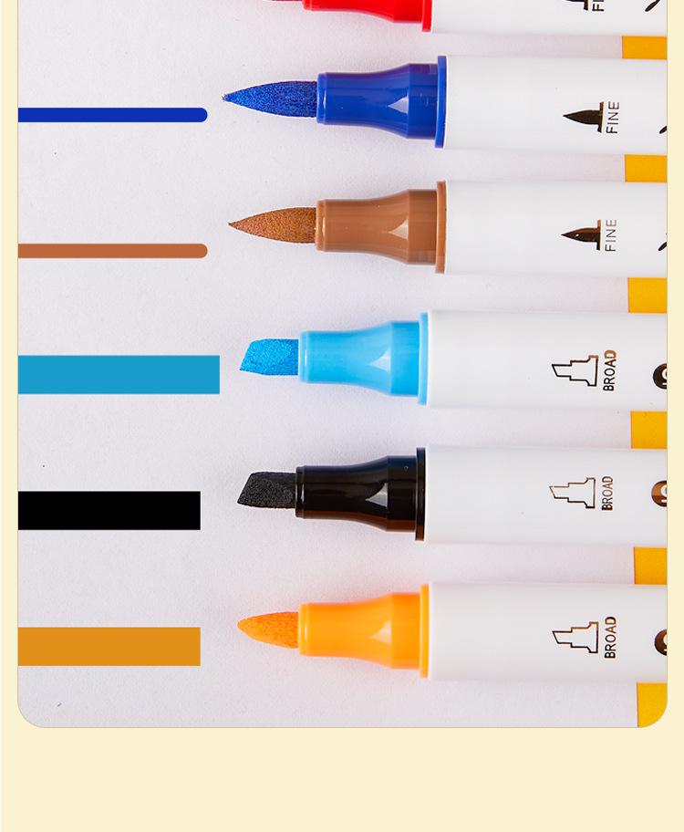 Двусторонний акриловый маркер с мягким наконечником для самостоятельного творчества и граффити на дереве, камне и обуви