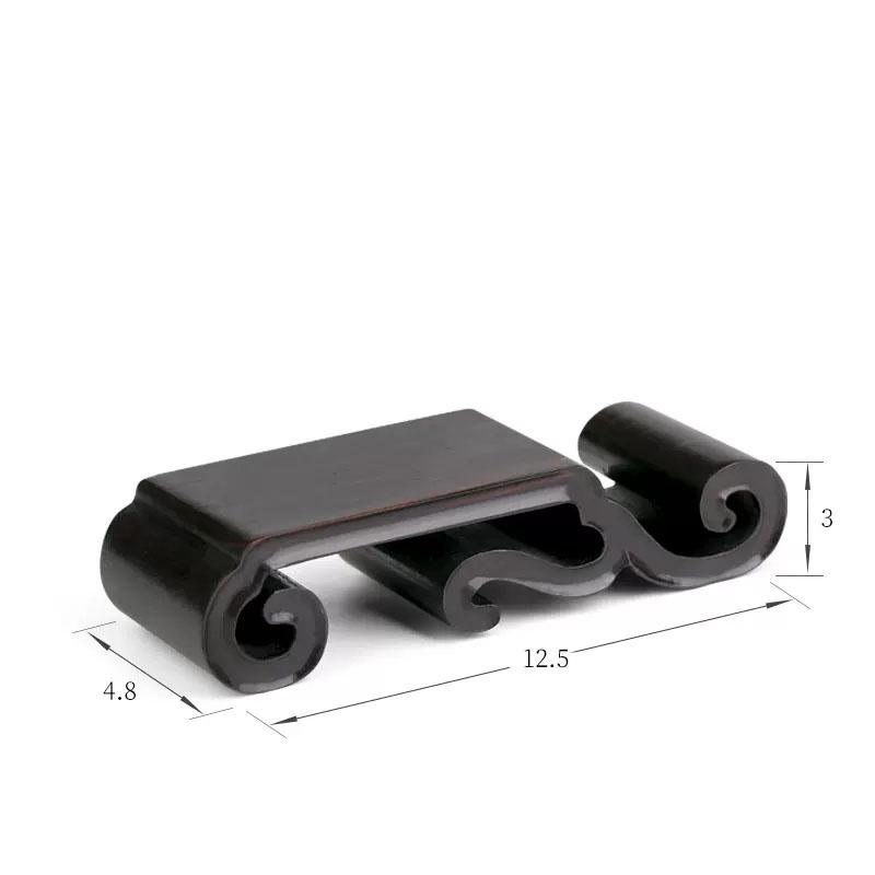 Rosewood Carving Handlebar, Handlebar Ornaments Base, Solid Wood Stone, Flower Pot, Teapot Base Bracket