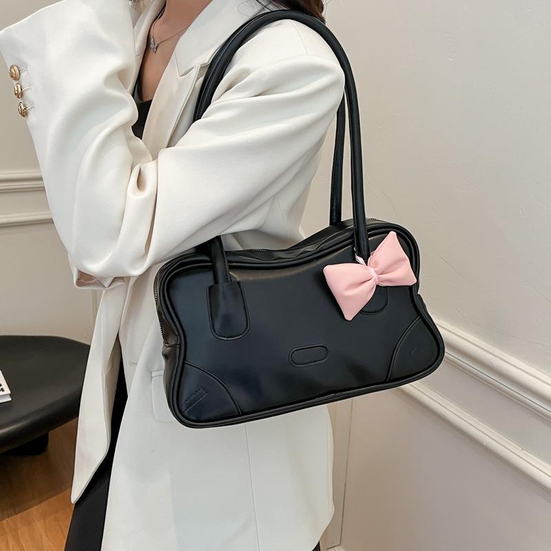 2025 Summer New Shoulder Bag Cute Girl Large Capacity Bow Tote Bag Fashion Commuter Big Bag Woman