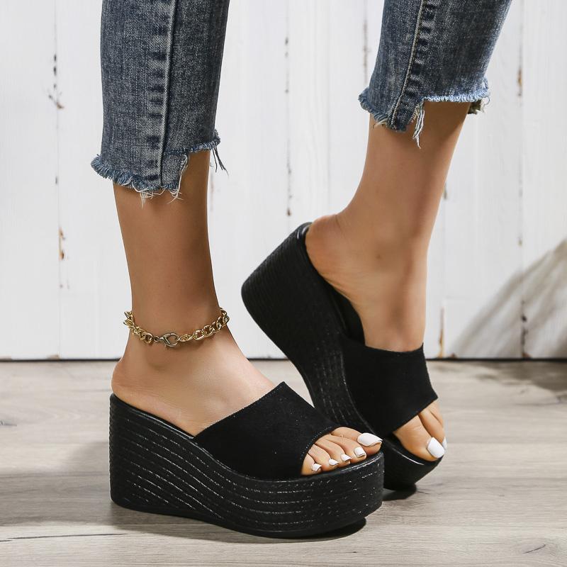 Women Wedges Slippers Summer Beach Platform Sandals Fashion Slippers Women Luxury High Heels Shoes Slides Women Zapatos De Mujer