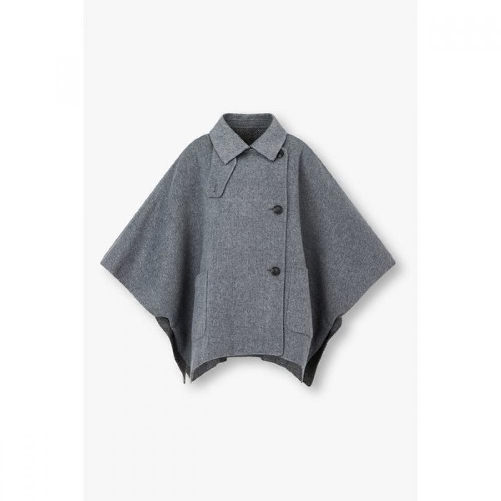 Voice Of Voices Wool Blend Poncho Half Coat 7156416001