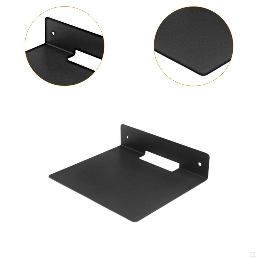 Speaker Wall Mount Float Metal Shelf Cable Management L Shaped Bracket Black for Toy Books