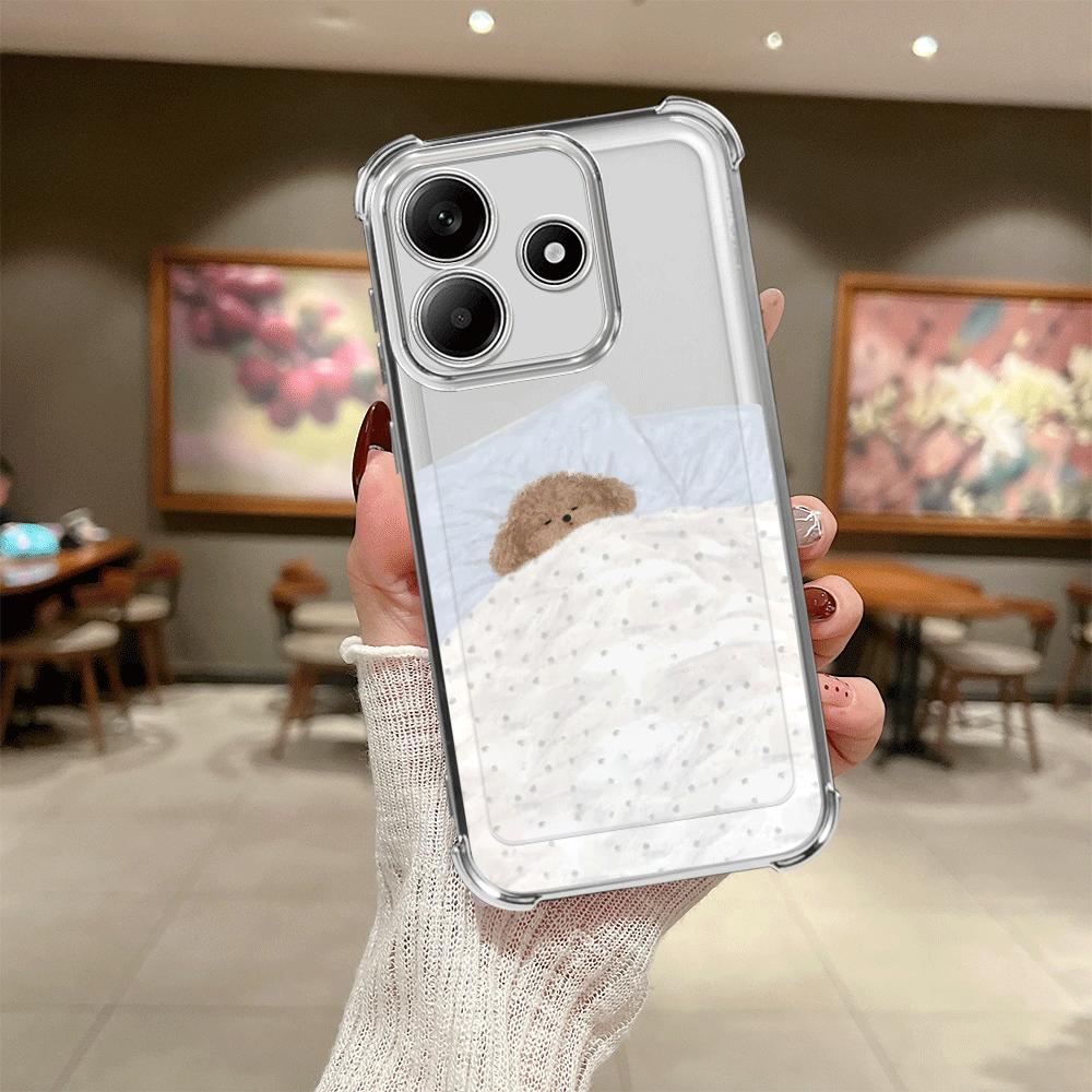 Мультяшный чехол спящий кот для Redmi Note 14 Pro Plus Note 13 12 11s 10 Lite K80 13C 11 A3 A5 9 Pro Чехол для телефона