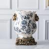 Vase High-end Ceramic Blue and White Porcelain Light Luxury Living Room Advanced Chinese Flower Pot Flower Arrangement Ornament