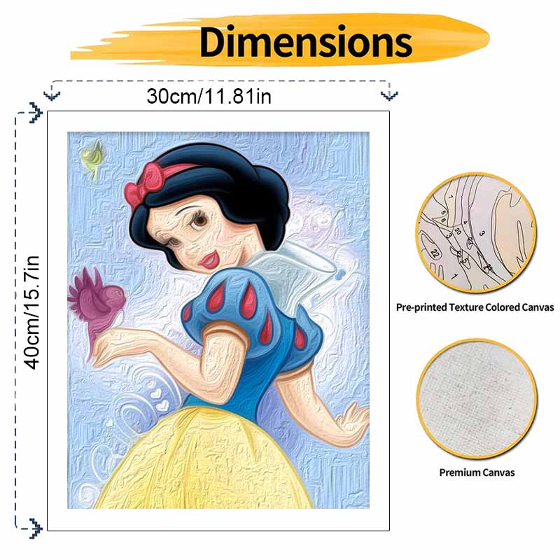 Disney Белоснежка Картина по номерам Набор Рисование по номерам Холст Сделай сам Картина Декор дома Принцесса Диснея Масляная живопись Арт-поделки Настенный декор