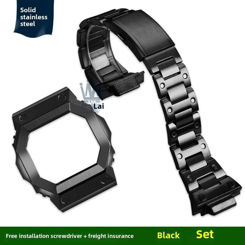 Мод Комплект GX-56 Металлический Корпус Ремешок Для Casio GSHOCK G Большой Квадратный GX-56BB GXW-56 Безель ремешок для часов Нержавеющая сталь мужской Сплошной Браслет