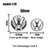 New High-Quality Black or Silver For VW Volkswagen Golf 6 MK6 Front Grille Badge & Rear Trunk Logo Cover Replacement Access