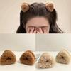 2 шт. Плюшевые заколки-ушки мишки Тедди Мягкие пушистые заколки в виде животных для женщин и подростков Милые легкие аксессуары для волос