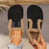 Fashion Spring Autumn Women Flats Warm and Comfortable Simple Plus Flat Shoes Women Fashion Lightweight Loafers Short Plush Women Boots