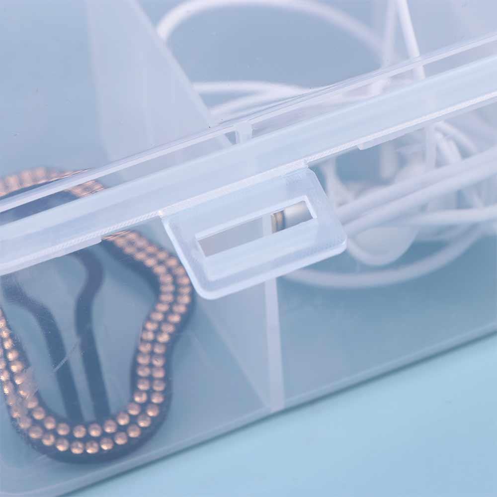 Dustproof Data Cable Storage Box Transparent Cable Holder 5 Grids Cable Container Charging line