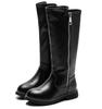 PPXID Boots with Side Easy To Put On and Take Comfortable To Walk Perfect for and Casual Size Girls' Knee-High Zipper, Off, Water-Repellent, In,