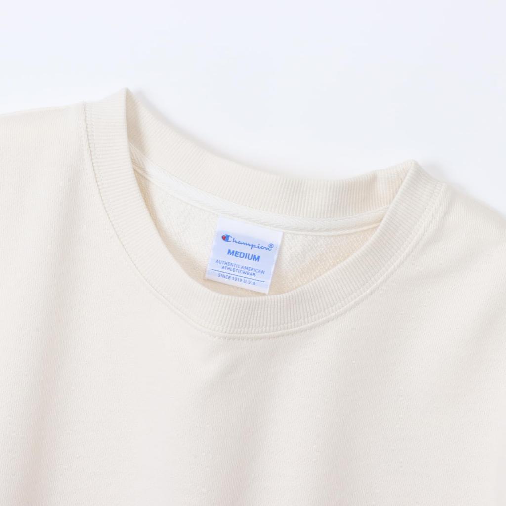 Champion Basic Short Sleeve Crew Cotton USA Embroidered Logo Women's Sweatshirt, CW-Z008-020-L, Neck, Fleece, Logo, One-Point