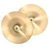 1 Pair Finger Cymbals with Wooden Handle 3.5-inch Mini Finger Cymbals Copper 9cm Hand Cymbal for