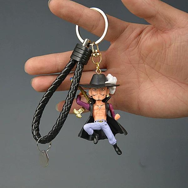 Модель One Piece Мультяшный Брелок Ророноа Зоро Обезьяна Д. Луффи Мультяшные Игрушки Украшение Брелок для Сумки Брелок для Ключей Автомобиля Подарки на День Рождения