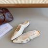 Мода 2025 Женская летняя верхняя одежда весна новинка корейский французский стиль темперамент серебристые туфли-лодочки удобные сандалии на толстом каблуке