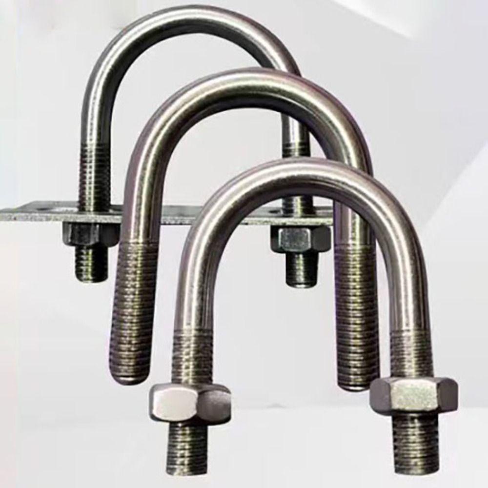 5 шт. U-образных болтов из нержавеющей стали, стандартный высокопрочный U-образный хомут для труб, антикоррозионная пряжка M6 U-образного крепления