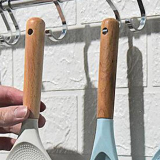 Кухонная лопатка, термостойкая деревянная ручка, силиконовая кухонная ложка, антипригарная посуда для домашней кухни