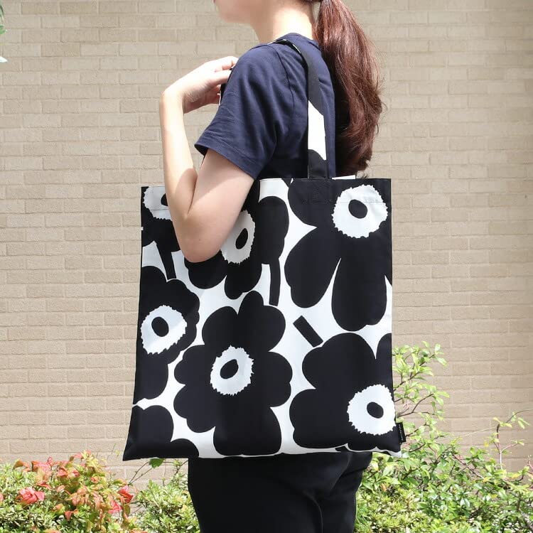 Marimekko Tote Bag Unikko Ladies Brown Petrol Pink