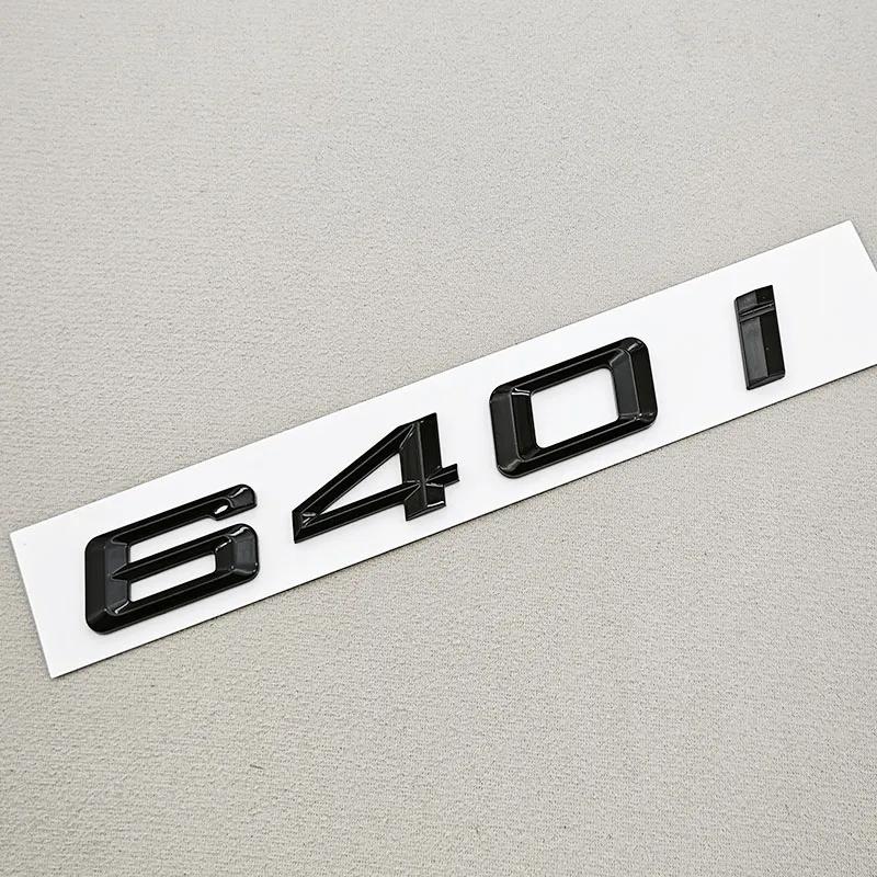 3D Gloss Black Chrome 630i 640i 650i Rear Trunk Emblem Letter Badge Sticker For BMW 6 Series E63 F06 F12 Car Styling Accessories ab2
