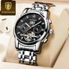 Новые роскошные мужские часы высшего бренда с коробкой, автоматические водонепроницаемые светящиеся мужские механические часы