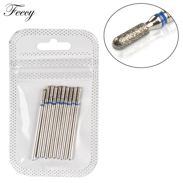 Фрезы для маникюра, 10 шт., Алмазные сверла для ногтей, станочные фрезы для снятия гель-лака, пилка для ногтей, буфер для педикюра