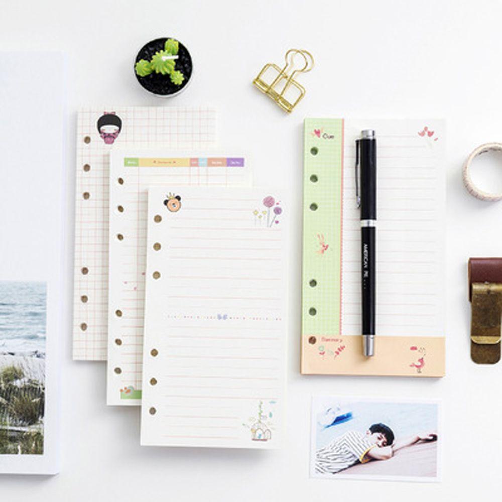 Daily Planner A5 A6 Notebook Refill Loose Leaf Paper Refill Binder Inside Page Notebook Paper