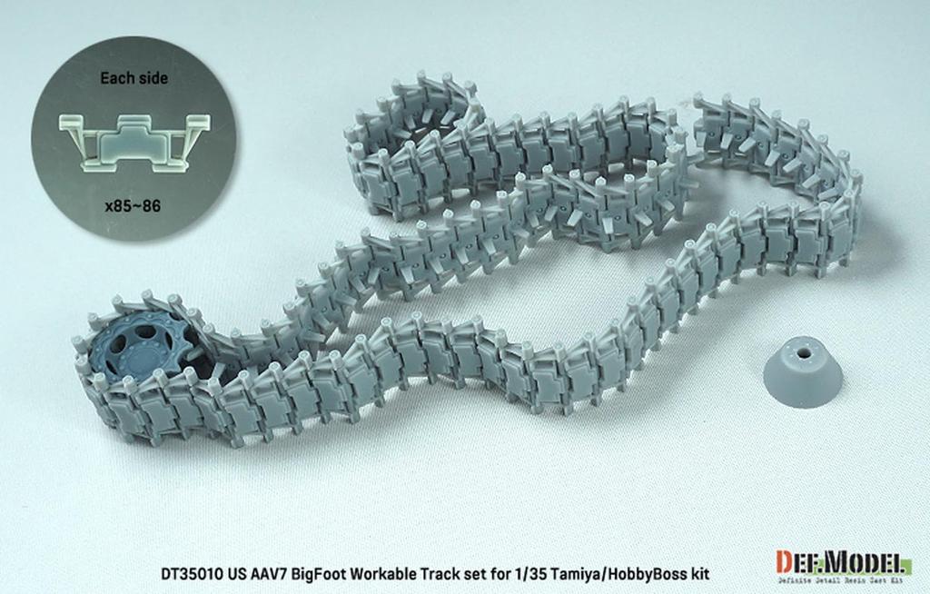 Дифференциальная модель Текущая американская амфибийная машина AAVP7 Big Foot Соединительная подвижная гусеница Hobby Boss Пластиковые детали модели DT35010 1/35 (Tamiya