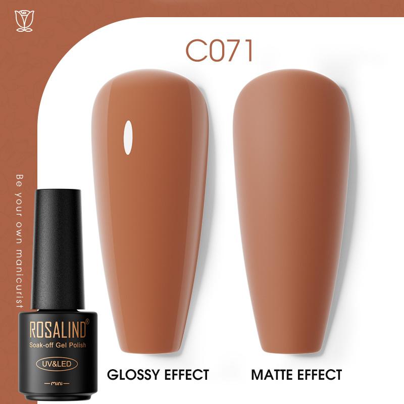 ROSALIND Лазерный верхний слой гель-лака для ногтей Яркий полуперманентный отмачиваемый УФ-лак для ногтей Многоцветный гель-лак Гибридный для дизайна ногтей Светодиодная/УФ-лампа
