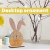 3D Фигурка Пасхального Кролика Расписное Настольное Украшение