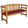 Day and Night - Day and Night Garden Bench with Cushion Solid Acacia Wood 157 Cm