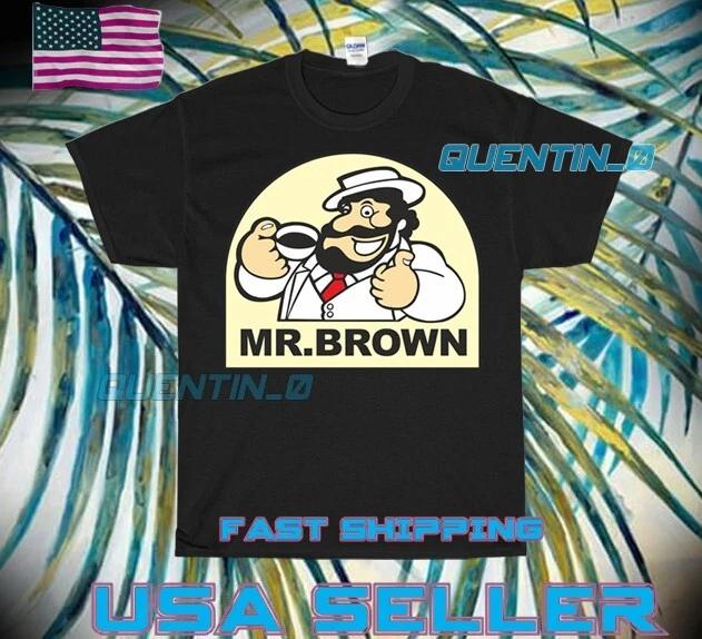 NEW Shirt PREMIUM MR BROWN COFFEE LOGO T-Shirt FUNNY UNISEX SIZE S-5XL