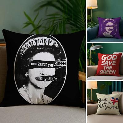 Бренд S-Save the Queen Наволочка Плюшевая ткань Мягкая Двусторонняя печать Наволочка для диванной подушки Декоративные наволочки