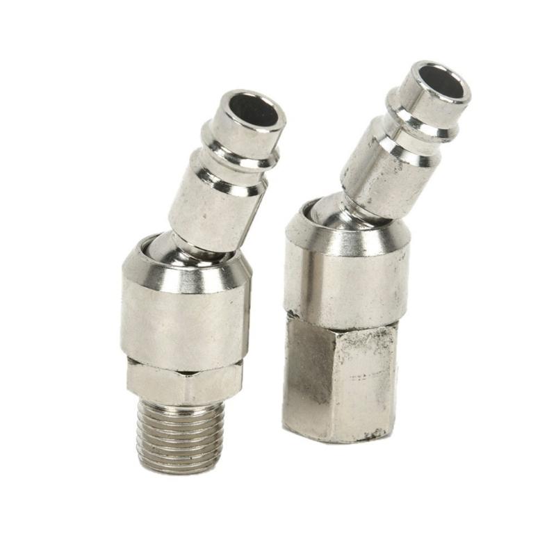 Universal Air Tool Quickly Connect Plugs Fitting Hose Compressor Quick Release Coupler Universal 360 Degree Swivels Pneumatic Quick Joint
