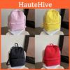 Solid Color Student Schoolbag Backpack Nylon Material Internal Pocket Phone
