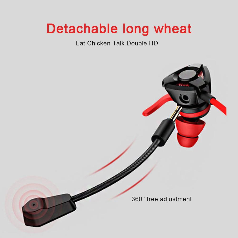 Gaming Wired Earphone 3.5mm Headset with Mic Headphones for PS4 PUBG 3.5mm Phone 3D Earbuds