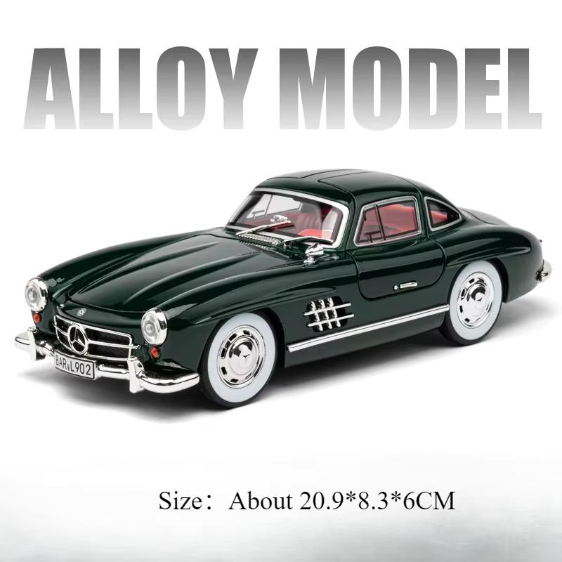 1:24 Модели W140 320sel 300sl Игрушки Литые машины Открывающиеся двери Со звуком и светом Инерционные Миниатюрные транспортные средства Коллекционные Модные подарки